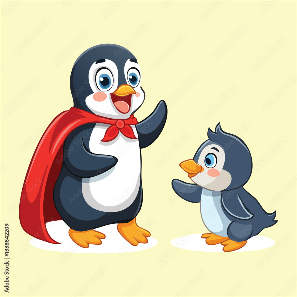 Fototapeta premium A superhero penguin 