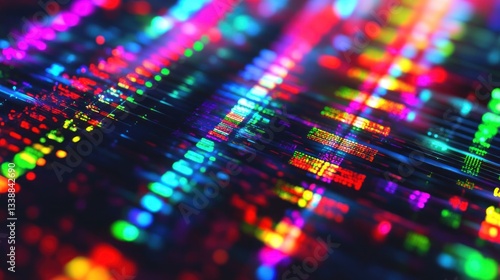 Wallpaper Mural Colorful abstract light patterns creating a vibrant digital landscape Torontodigital.ca