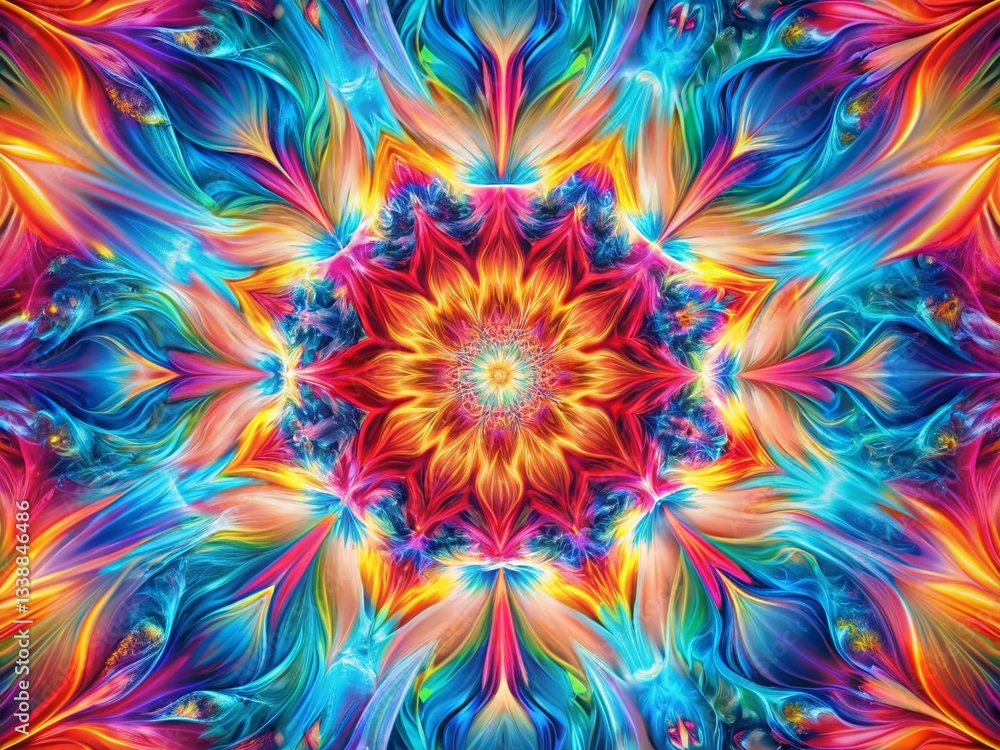 Psychedelic Abstract Art: Symmetrical Colorful Long Exposure Background Psychedelic Abstract Art: Symmetrical Colorful Long Exposure Background