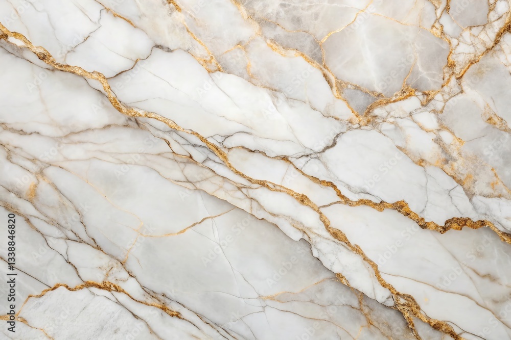 Fototapeta premium Pristine White Marble Slab: Detailed Vein Texture for Design Projects