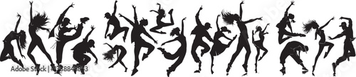 Dance Silhouette Icons Set - Capturing Motion and Grace