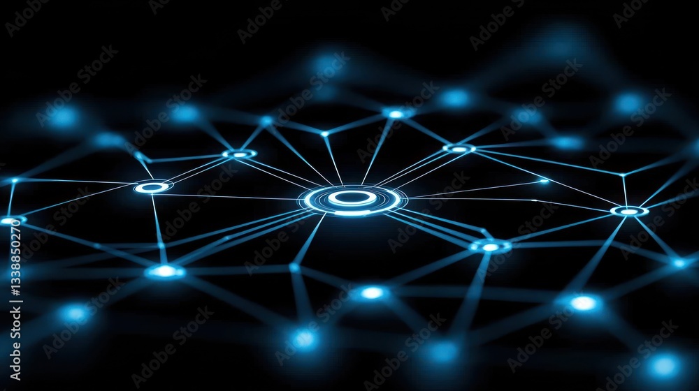 Abstract network of glowing connections Abstract network of glowing connections