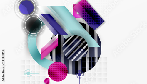 Dynamic complex geometric abstract background