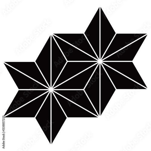 家紋です。持合い麻の葉といいます。