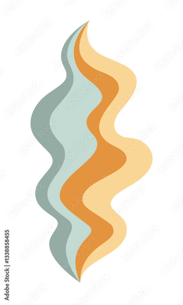 Retro rainbow clipart, groovy rainbow, hand drawn retro objects. Vector illustration in flat style Retro rainbow clipart, groovy rainbow, hand drawn retro objects. Vector illustration in flat style