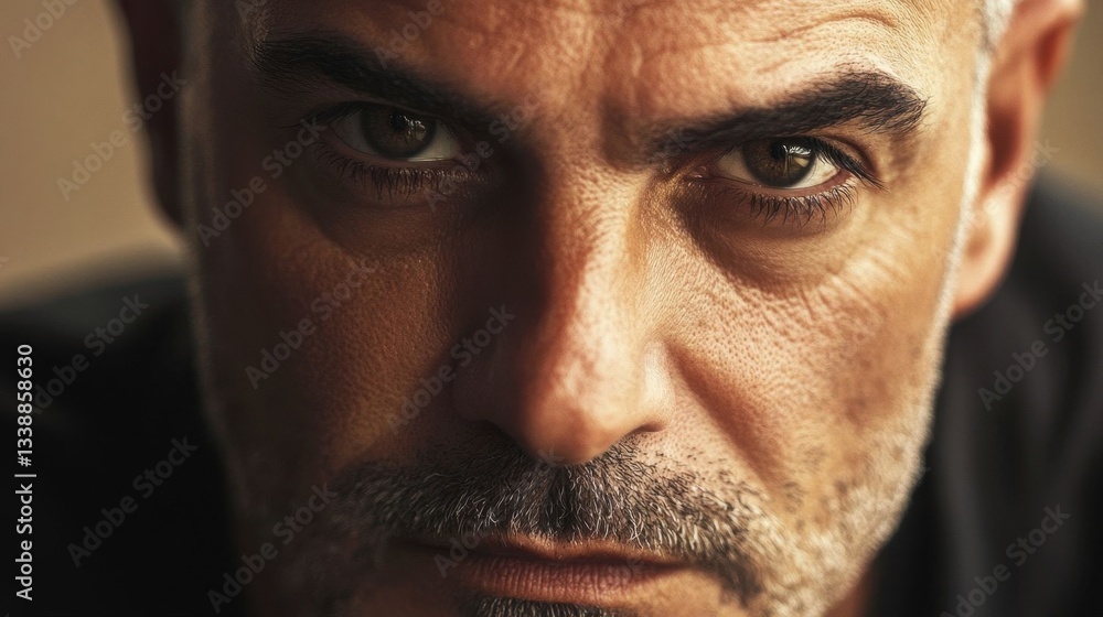 Fototapeta premium Close-up of a middle-aged man.