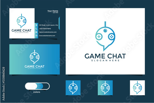 Game Chat Branding Design Template Set