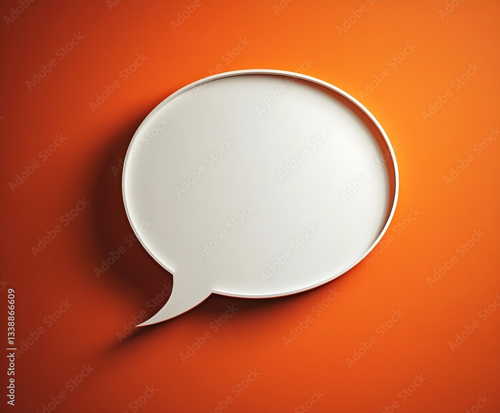 A 3D speech bubble A 3D speech bubble