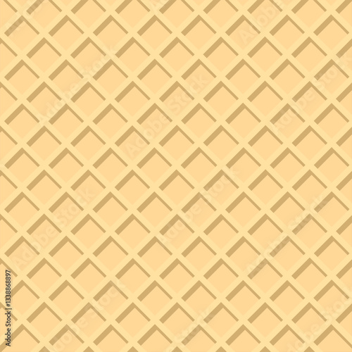 Waffle Pattern Background Vector Illustration