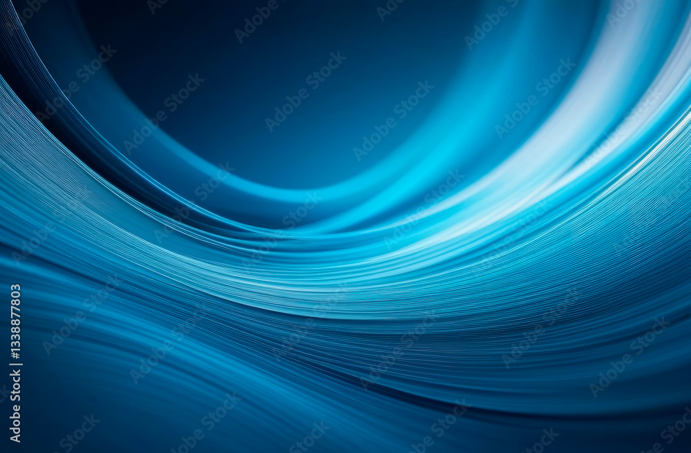Fototapeta premium Blue and white abstract glowing wavy lines. Dynamic wave pattern. Modern flowing wavy lines. Futuristic technology concept. Background for advertising, banners, postcards