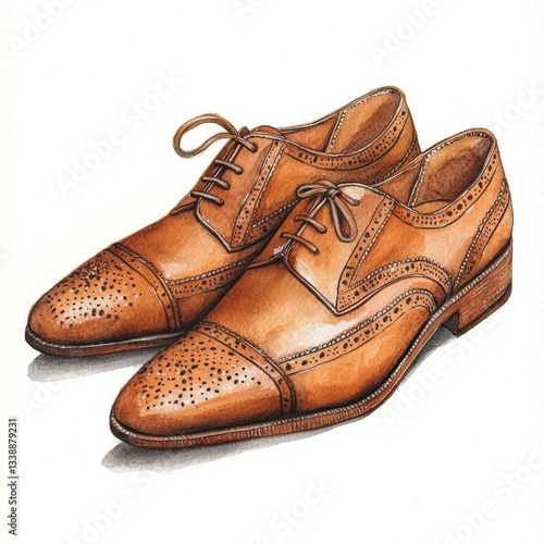 Wallpaper Mural Antique brown shoes, leather, nostalgia, elegant, historical feel. Torontodigital.ca