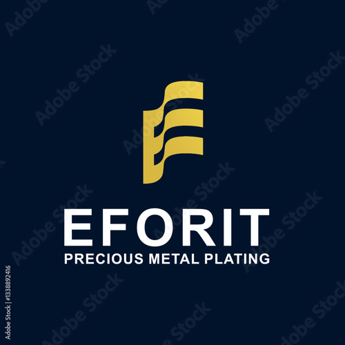 Gold Logo Design For Eforit Precious Metal Plating