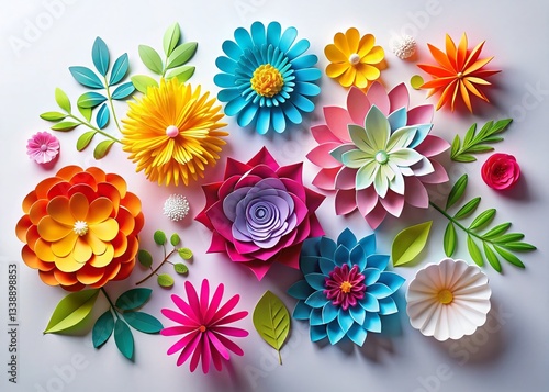 Modern Minimalist Paper Flower Silhouette Website Background - Elegant Design