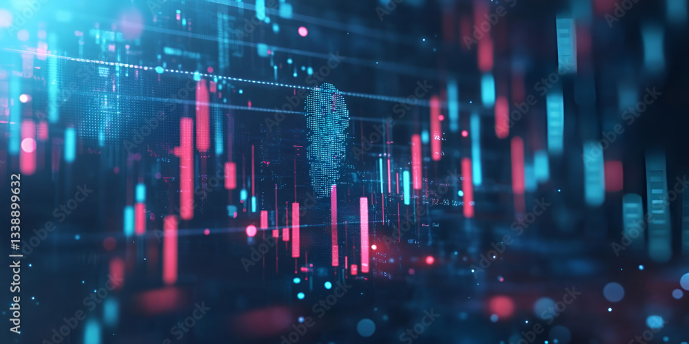 Futuristic Stock Market Chart with Neon Lights and Data Visualization
Futuristic Stock Market Chart with Neon Lights and Data Visualization