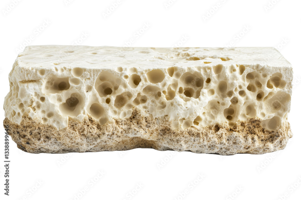 Interesting piece of pumice stone with unique texture and porous features