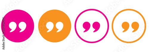 Quotation marks. Black quotes icon vector.