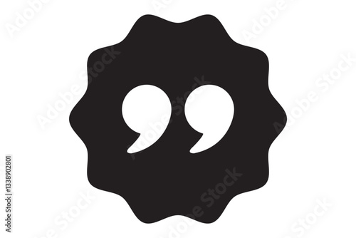 Quotation marks. Black quotes icon vector.