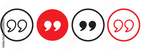 Quotation marks. Black quotes icon vector.
