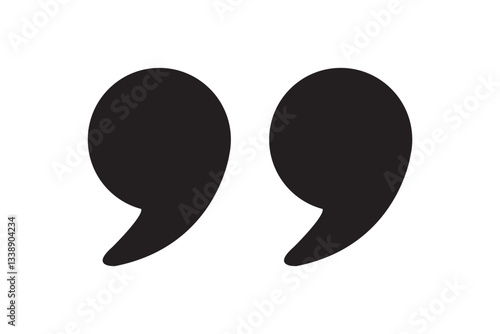 Quote icon vector. Quotation mark sign and symbol