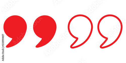 Quote icon vector. Quotation mark sign and symbol