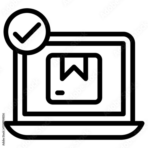 stock package line icon	
