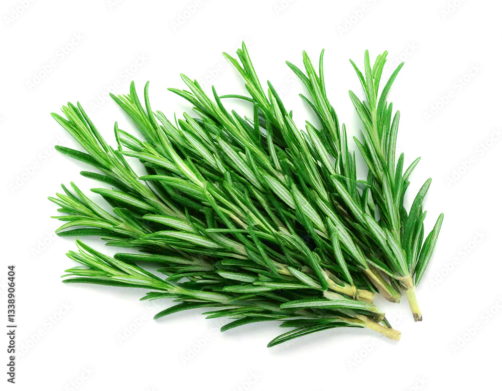 fresh rosemary on white background fresh rosemary on white background