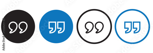 Quote icon vector. Quotation mark sign and symbol