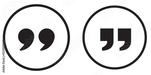 Quote icon vector. Quotation mark sign and symbol