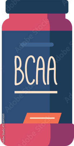 BCAA sport nutrition vector illustration