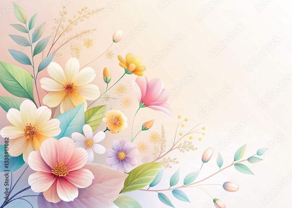 Minimalist Floral Healthcare Brochure Design - Clean Botanical Illustration Minimalist Floral Healthcare Brochure Design - Clean Botanical Illustration