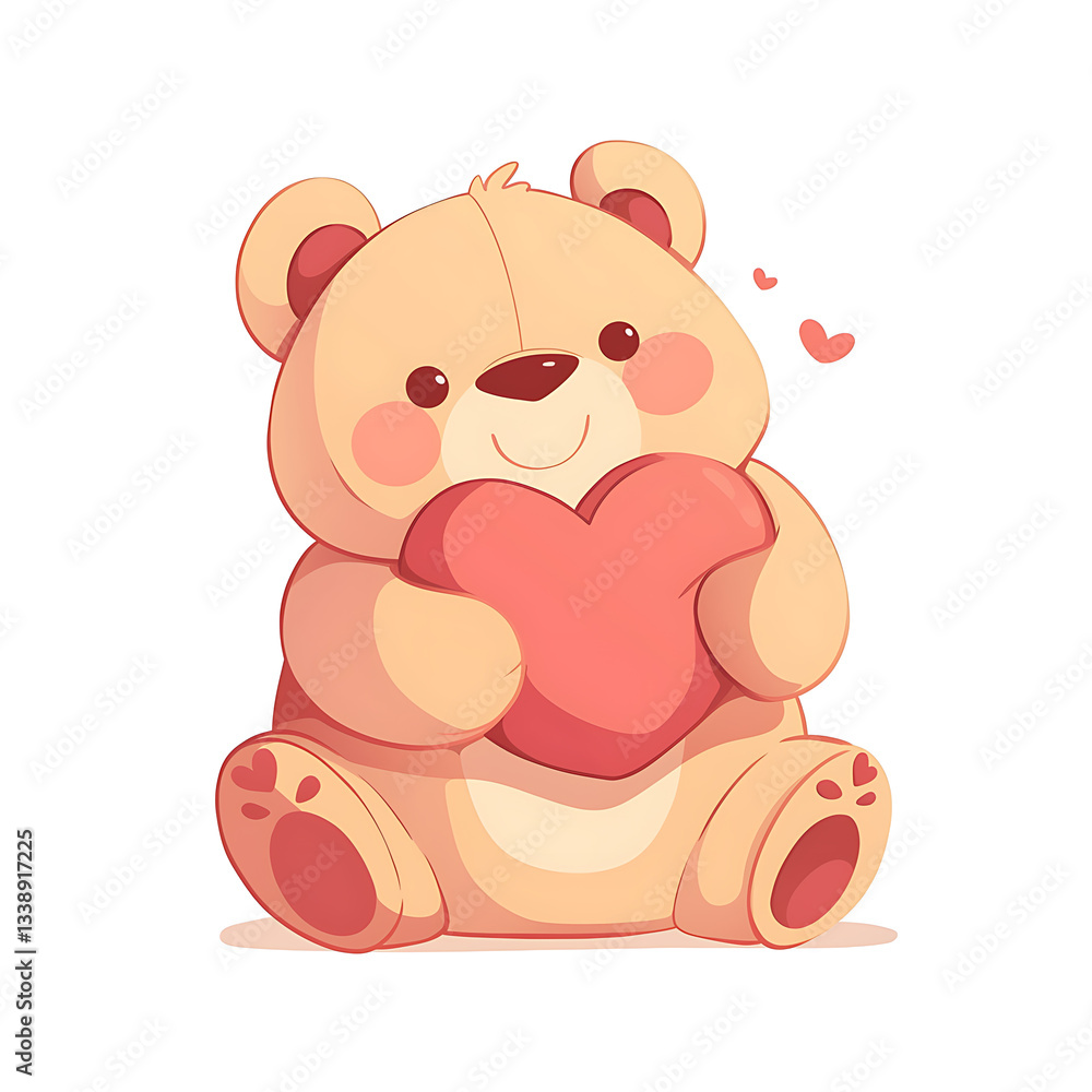 Fototapeta premium Adorable and Playful Bear Engaged in Various Activities, Minimalist and Logo-Style Designs illustrator