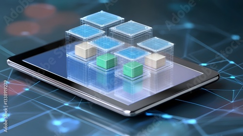 Innovative AI driven e commerce marketplace with cutting edge 3D cloud automation robotic order fulfillment holographic product showcases