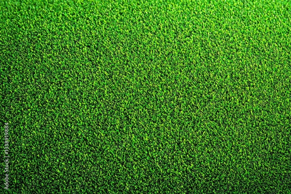 Obraz premium Vibrant green golf course grass texture background creating lush putting green surface