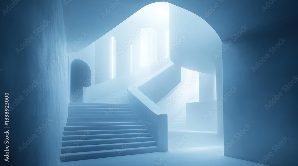Modern Blue Staircase Architecture Interior Design. (1) Modern Blue Staircase Architecture Interior Design. (1)