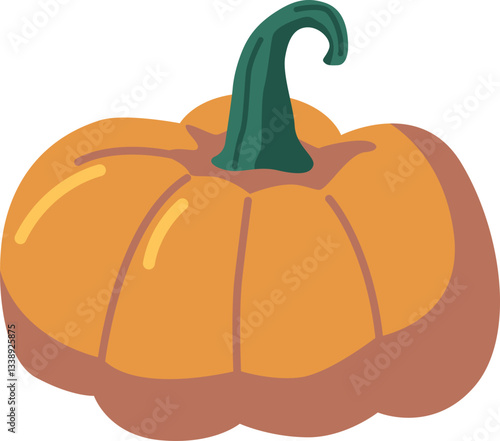 Natural pumpkin vegetable vector illustration