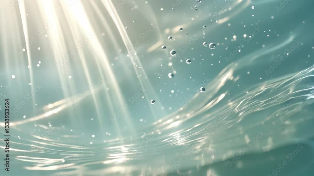 Abstract underwater scene with light rays, turquoise colors, purity and freshness concept Abstract underwater scene with light rays, turquoise colors, purity and freshness concept