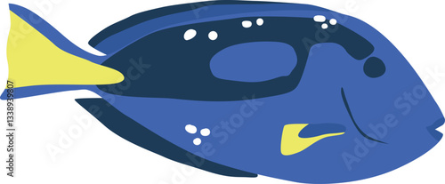 Exotic aquarium fish vector illustration