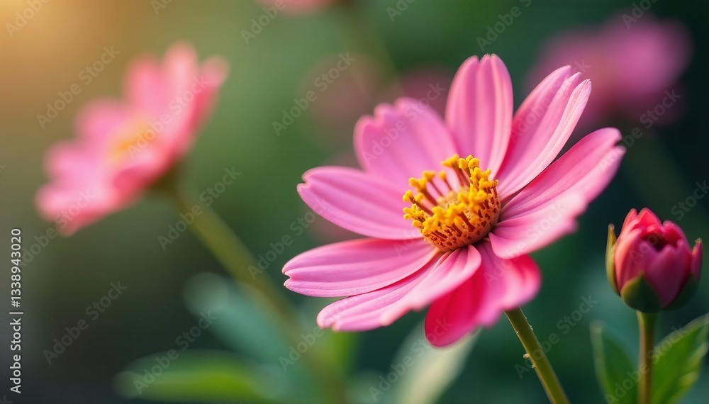 Close-up shot of blooming flowers in a soft focus blur, soft, decorative Close-up shot of blooming flowers in a soft focus blur, soft, decorative