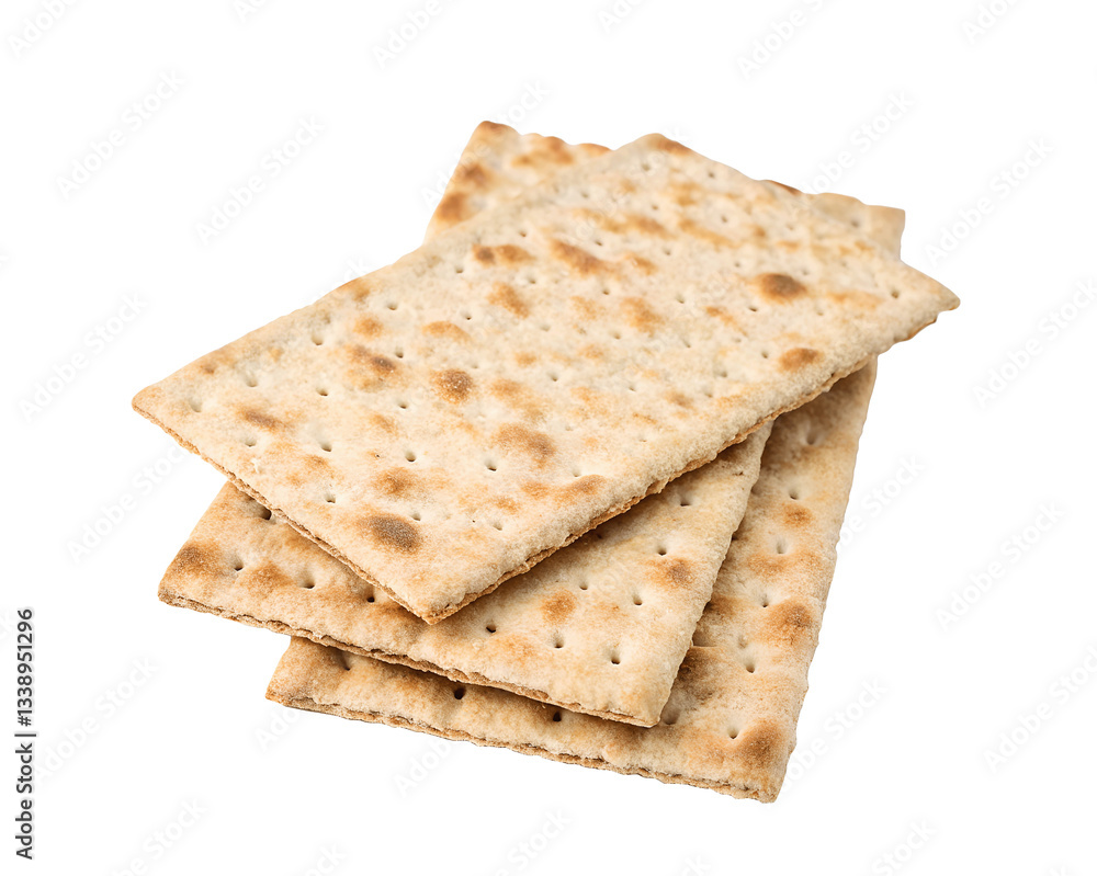 Traditional Scandinavian crispbread (Knäckebröd), crispy and golden-brown, isolated on a white transparent background. High-quality cutout image showcasing texture, perfect for food branding and digit Traditional Scandinavian crispbread (Knäckebröd), crispy and golden-brown, isolated on a white transparent background. High-quality cutout image showcasing texture, perfect for food branding and digit