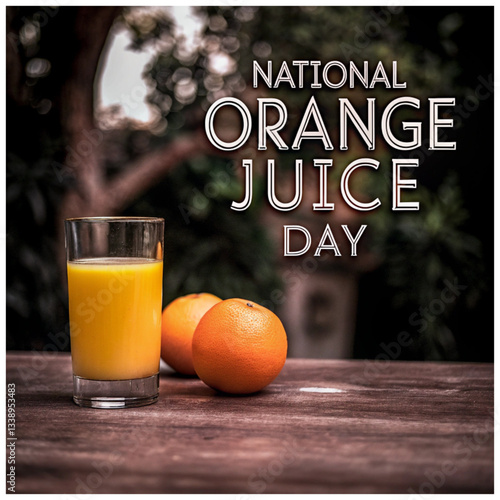 A celebratory image for National Orange Juice Day