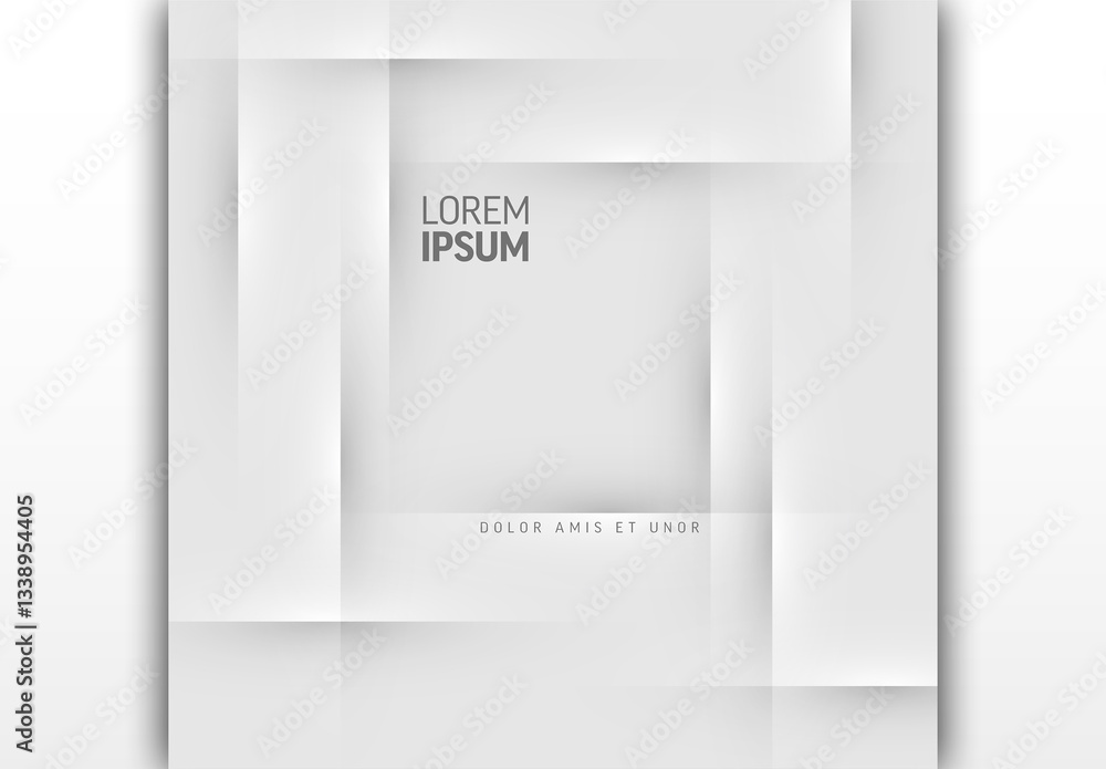 Minimalist Light White Abstract Background template with place for your text content