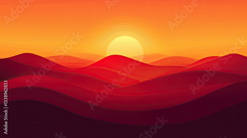 an image depicting abstract summer sunsets in red.