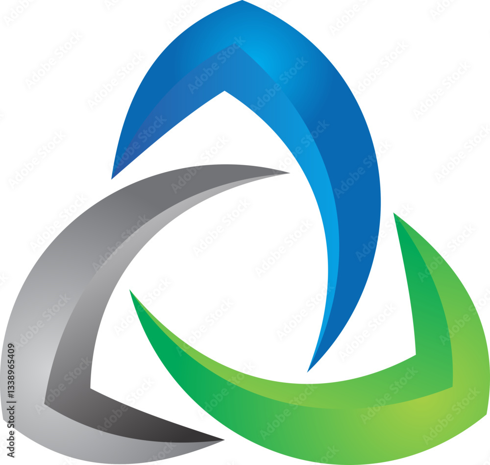 3d triangle shape technology atom symbol logo abstract logo design element 3d triangle shape technology atom symbol logo abstract logo design element