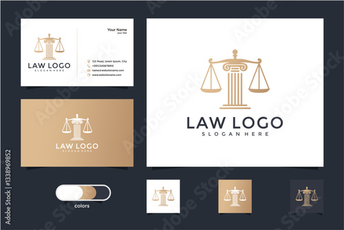 Law Firm Logo Design Business Cards
