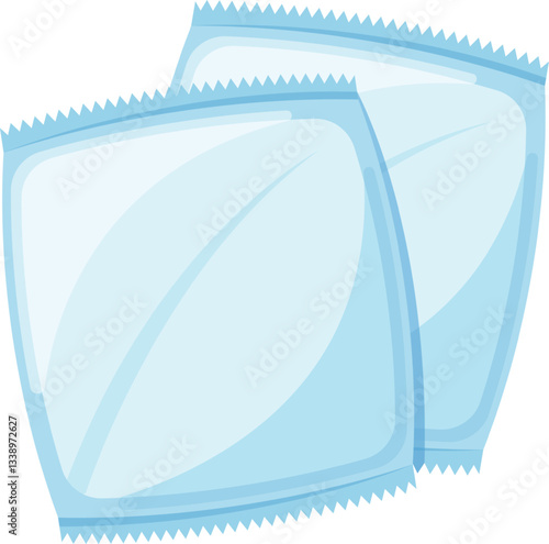 Pair of hygienic folded napkins