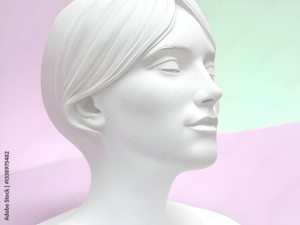 Illustration of a White Mannequin in a Simple, Minimalist Setting Illustration of a White Mannequin in a Simple, Minimalist Setting