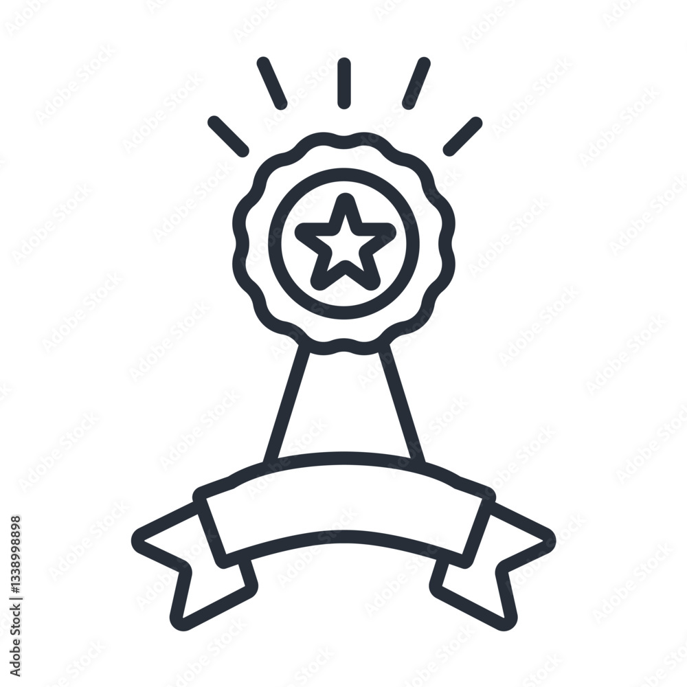 prize icon. vector.Editable stroke.linear style sign for use web design,logo.Symbol illustration. prize icon. vector.Editable stroke.linear style sign for use web design,logo.Symbol illustration.