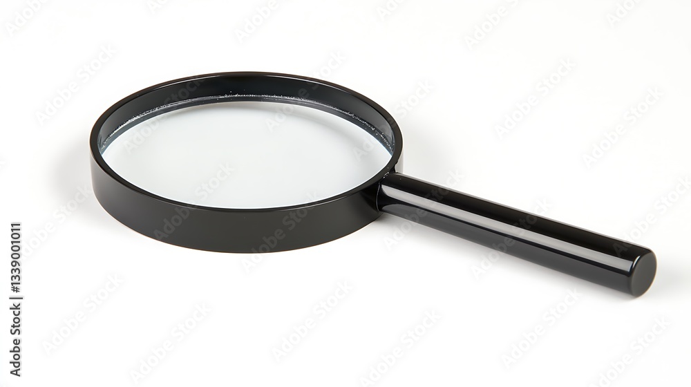 Magnifying glass on white background for inspection use Magnifying glass on white background for inspection use