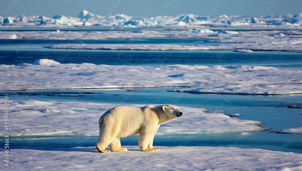Polar bear on an ice floe Polar bear on an ice floe