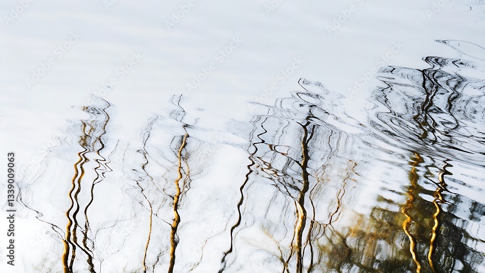 Obraz premium Abstract Water Reflection of Trees